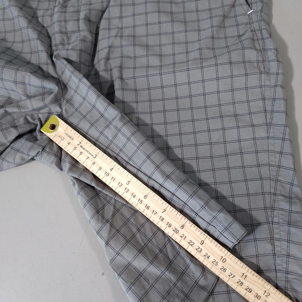 FootJoy Golf Shorts Mens 38 Grey Plaid‎ Flat Front Performance Grid - Picture 5 of 6